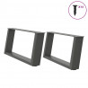 Nogi do stolika kawowego w kształcie litery U 2 szt. Antracyt 70x(30-31) cm Stal