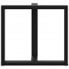 Nogi do stołu jadalnego w kształcie litery T 2 szt. Czarne 80x35x(72-73) cm Stal