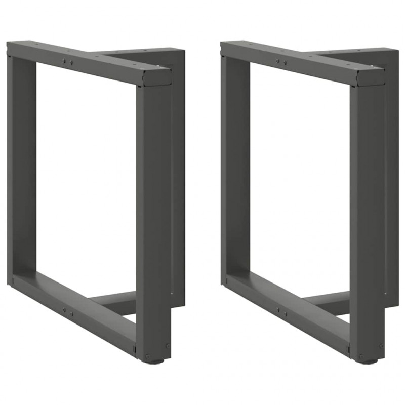Nogi do stołu jadalnego w kształcie litery T 2 szt. Antracyt 80x35x(72-73) cm Stal