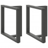 Nogi do stołu jadalnego w kształcie litery T 2 szt. Antracyt 80x35x(72-73) cm Stal