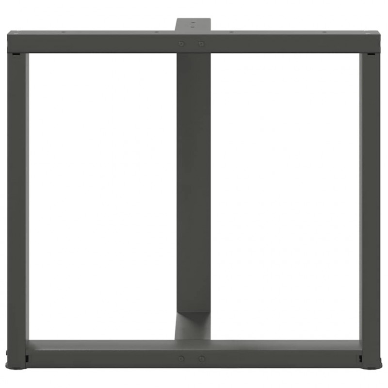 Nogi do stołu jadalnego w kształcie litery T 2 szt. Antracyt 80x35x(72-73) cm Stal
