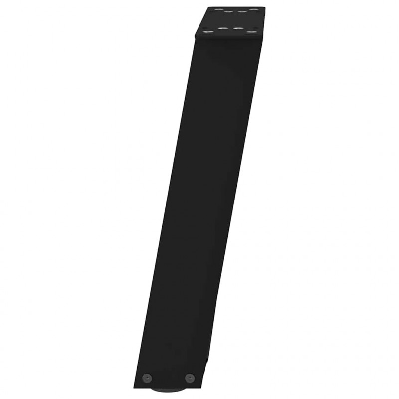 Nogi do stolika kawowego w kształcie litery U 2 szt. Czarne 28x(42-43) cm Stal