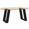 Nogi do stolika kawowego w kształcie litery U 2 szt. Czarne 28x(42-43) cm Stal