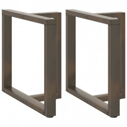 Nogi do stołu jadalnego w kształcie litery T 2 szt. Czarne 80x35x(72-73) cm Stal