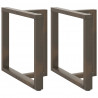 Nogi do stołu jadalnego w kształcie litery T 2 szt. Czarne 80x35x(72-73) cm Stal