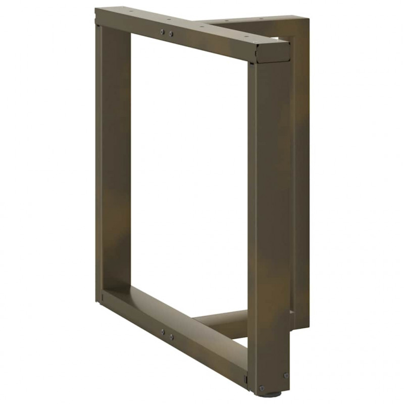 Nogi do stołu jadalnego w kształcie litery T 2 szt. Czarne 80x35x(72-73) cm Stal