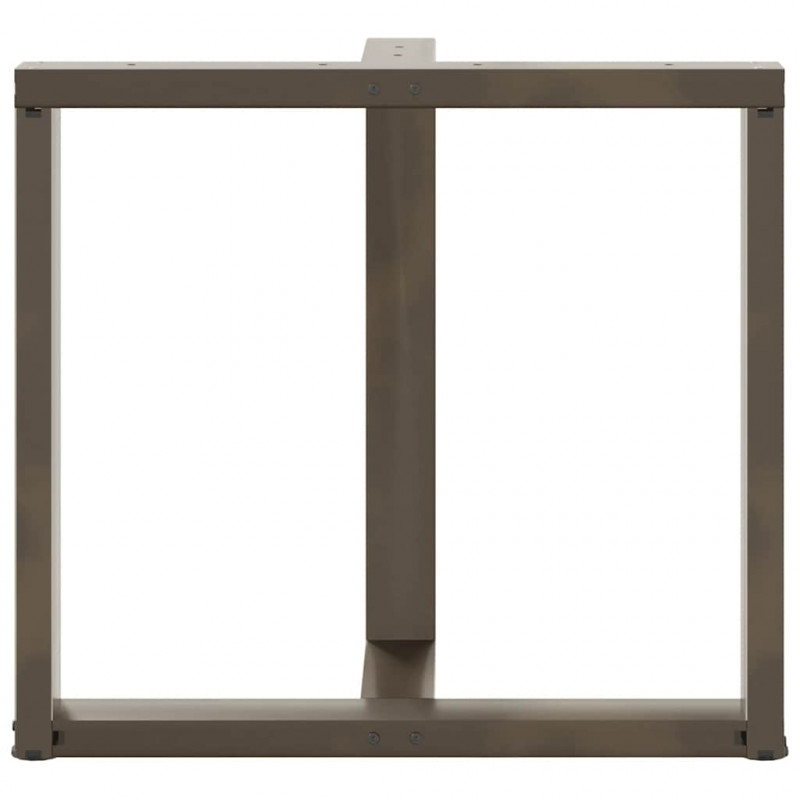 Nogi do stołu jadalnego w kształcie litery T 2 szt. Czarne 80x35x(72-73) cm Stal