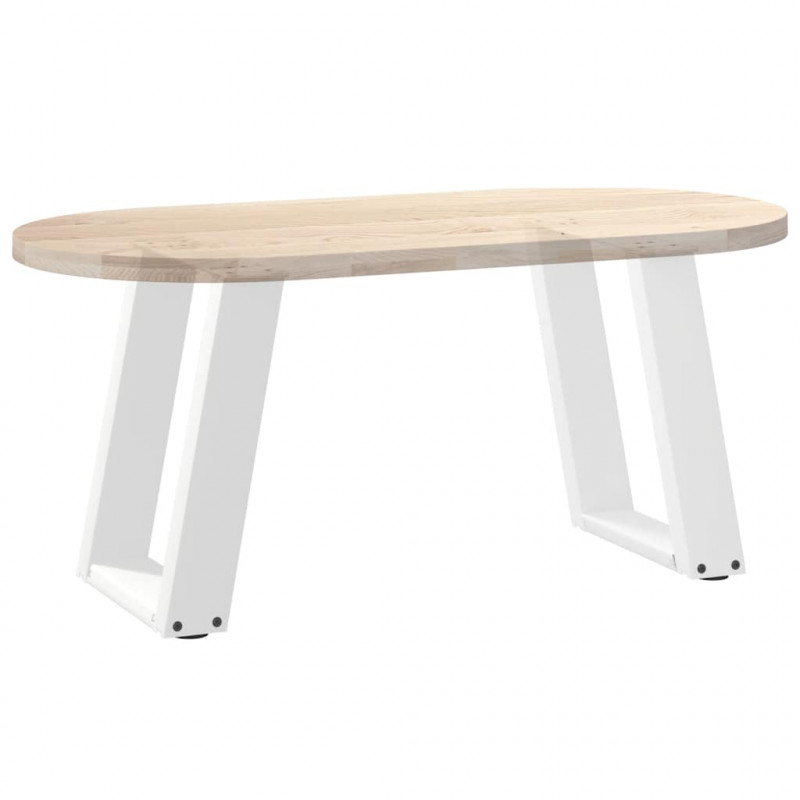 Nogi do stolika kawowego w kształcie litery U 2 szt. Białe 28x(42-43) cm Stal