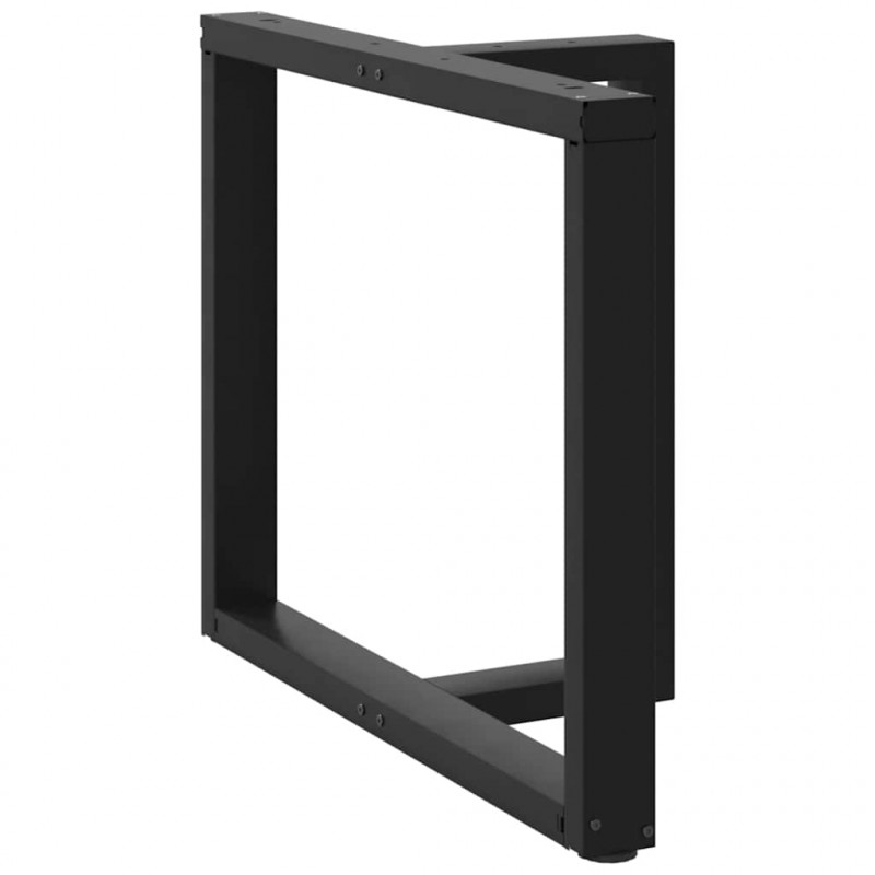 Nogi do stołu jadalnego w kształcie litery T 2 szt. Czarne 90x35x(72-73) cm Stal