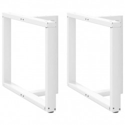 Nogi do stołu jadalnego w kształcie litery T 2 szt. Białe 90x35x(72-73) cm Stal