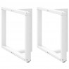 Nogi do stołu jadalnego w kształcie litery T 2 szt. Białe 90x35x(72-73) cm Stal