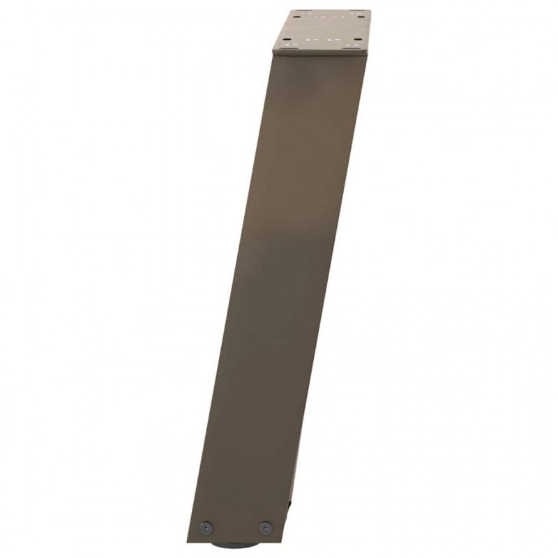 Nogi do stolika kawowego w kształcie litery U 2 szt. Naturalna stal 28x(42-43) cm Stal