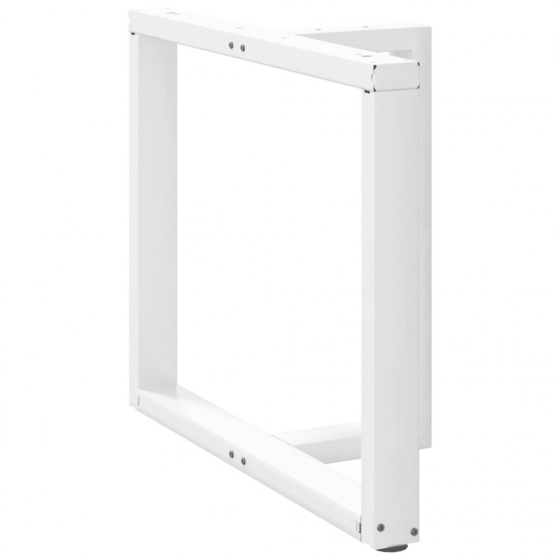 Nogi do stołu jadalnego w kształcie litery T 2 szt. Białe 90x35x(72-73) cm Stal