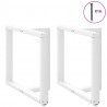 Nogi do stołu jadalnego w kształcie litery T 2 szt. Białe 90x35x(72-73) cm Stal