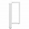 Nogi do stołu jadalnego w kształcie litery T 2 szt. Białe 90x35x(72-73) cm Stal