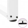 Nogi do stołu jadalnego w kształcie litery T 2 szt. Białe 90x35x(72-73) cm Stal