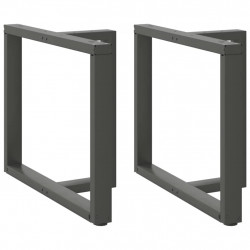 Nogi do stołu jadalnego w kształcie litery T 2 szt. Antracyt 90x35x(72-73) cm Stal