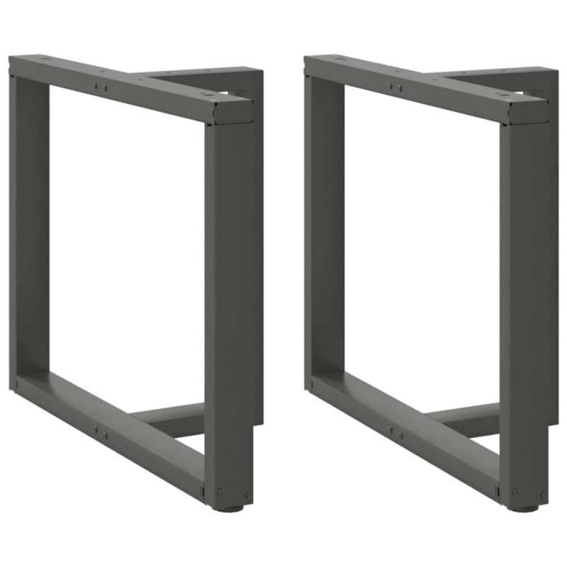 Nogi do stołu jadalnego w kształcie litery T 2 szt. Antracyt 90x35x(72-73) cm Stal
