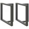 Nogi do stołu jadalnego w kształcie litery T 2 szt. Antracyt 90x35x(72-73) cm Stal