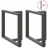 Nogi do stołu jadalnego w kształcie litery T 2 szt. Antracyt 90x35x(72-73) cm Stal