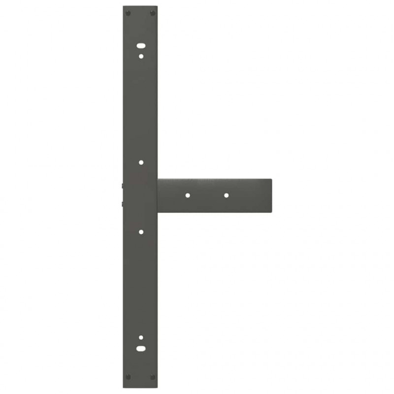 Nogi do stołu jadalnego w kształcie litery T 2 szt. Antracyt 90x35x(72-73) cm Stal