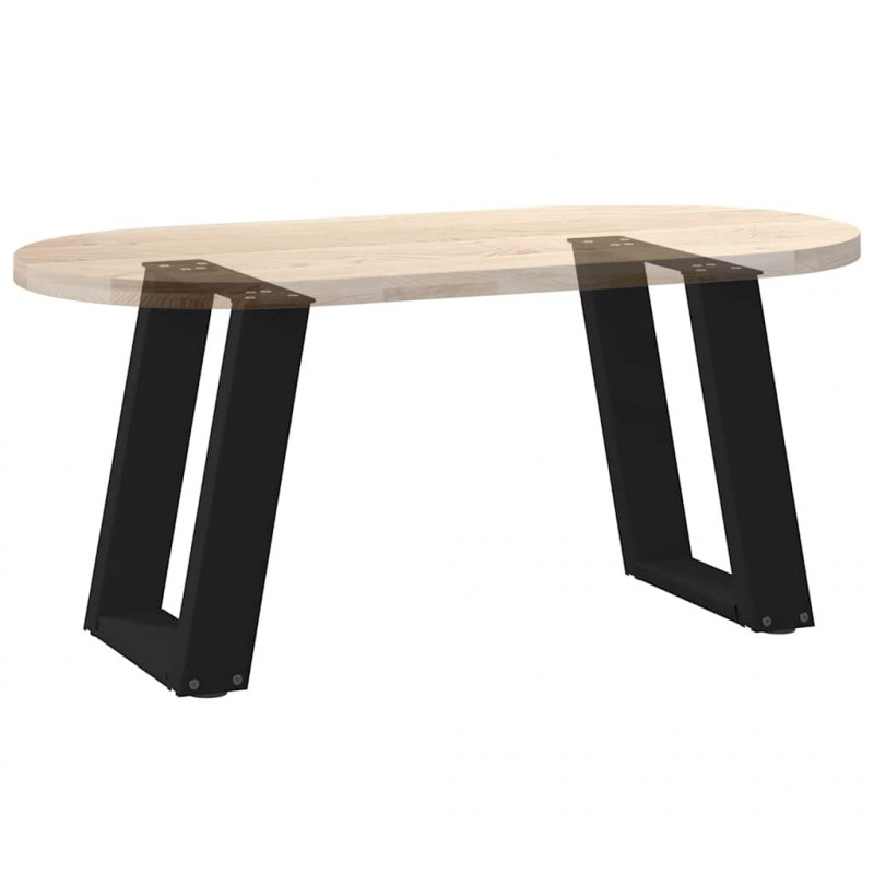 Nogi do stolika kawowego w kształcie litery U 2 szt. Czarne 38x(42-43) cm Stal