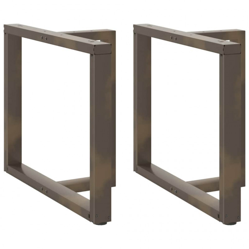 Nogi do stołu jadalnego w kształcie litery T 2 szt. Czarne 90x35x(72-73) cm Stal