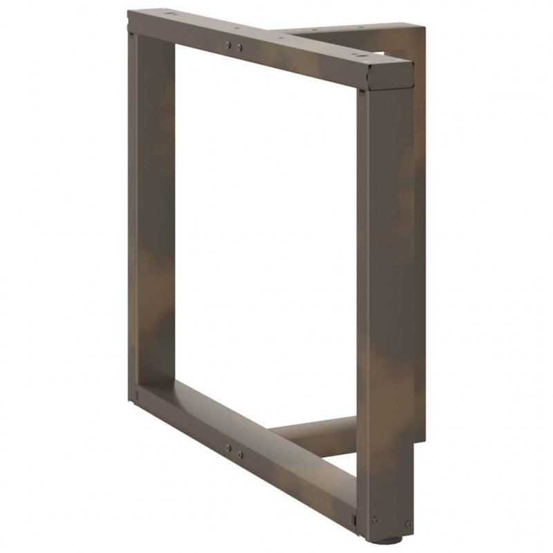 Nogi do stołu jadalnego w kształcie litery T 2 szt. Czarne 90x35x(72-73) cm Stal