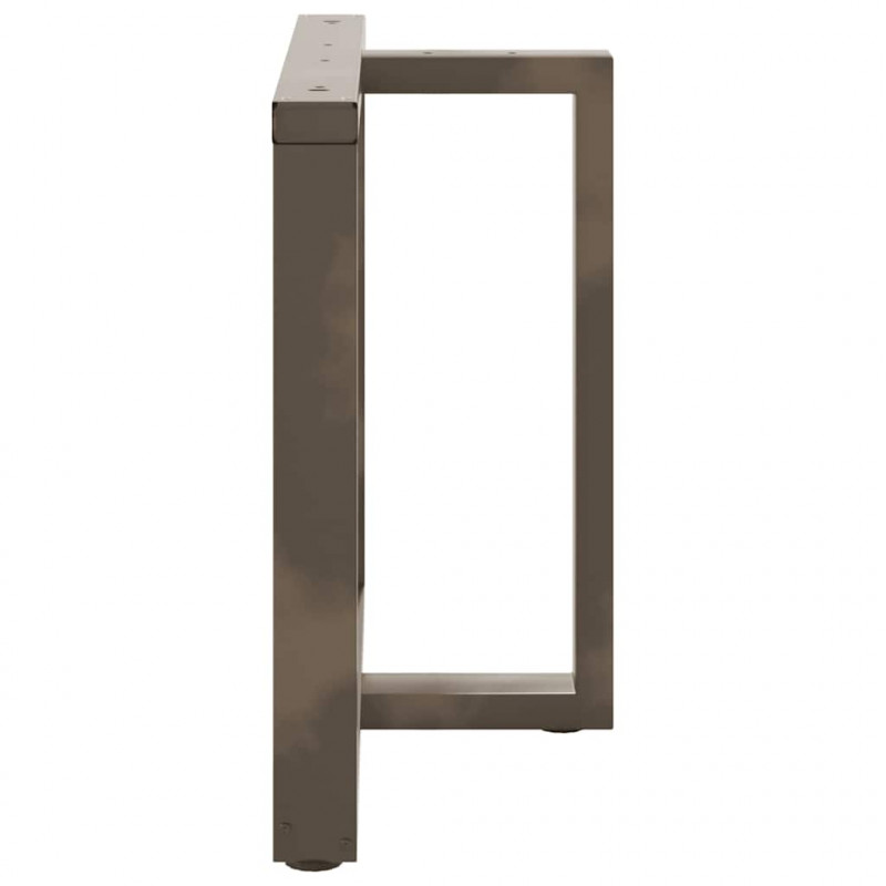 Nogi do stołu jadalnego w kształcie litery T 2 szt. Czarne 90x35x(72-73) cm Stal