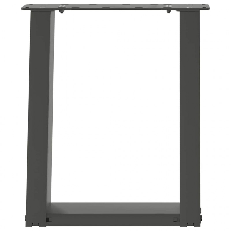 Nogi do stolika kawowego w kształcie litery U 2 szt. Antracyt 38x(42-43) cm Stal