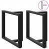 Nogi do stołu jadalnego w kształcie litery T 2 szt. Czarne 100x35x(72-73) cm Stal