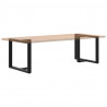 Nogi do stołu jadalnego w kształcie litery T 2 szt. Czarne 100x35x(72-73) cm Stal
