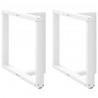 Nogi do stołu jadalnego w kształcie litery T 2 szt. Białe 100x35x(72-73) cm Stal