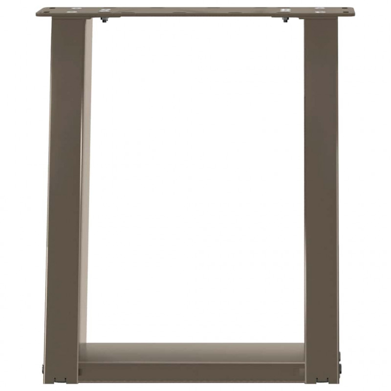 Nogi do stolika kawowego w kształcie litery U 2 szt. Naturalna stal 38x(42-43) cm Stal