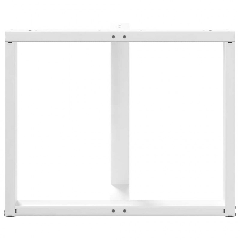 Nogi do stołu jadalnego w kształcie litery T 2 szt. Białe 100x35x(72-73) cm Stal