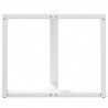 Nogi do stołu jadalnego w kształcie litery T 2 szt. Białe 100x35x(72-73) cm Stal