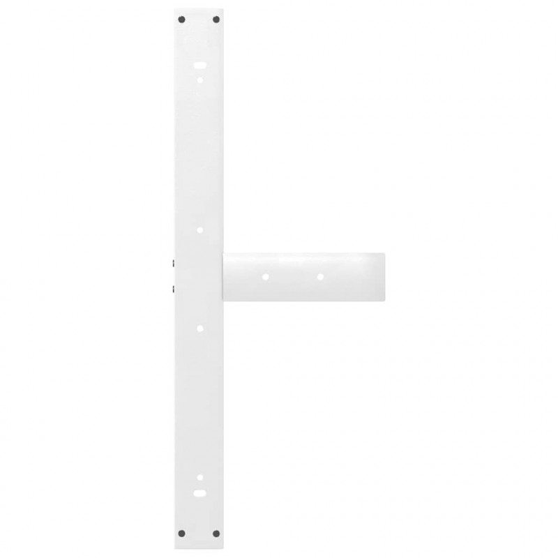 Nogi do stołu jadalnego w kształcie litery T 2 szt. Białe 100x35x(72-73) cm Stal