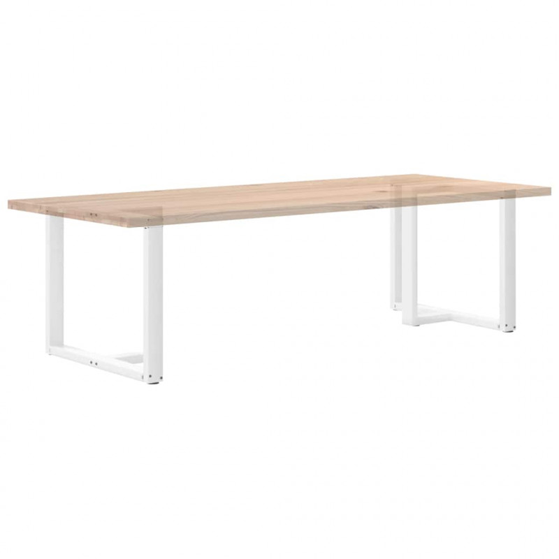 Nogi do stołu jadalnego w kształcie litery T 2 szt. Białe 100x35x(72-73) cm Stal
