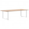 Nogi do stołu jadalnego w kształcie litery T 2 szt. Białe 100x35x(72-73) cm Stal