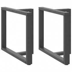 Nogi do stołu jadalnego w kształcie litery T 2 szt. Antracyt 100x35x(72-73) cm Stal