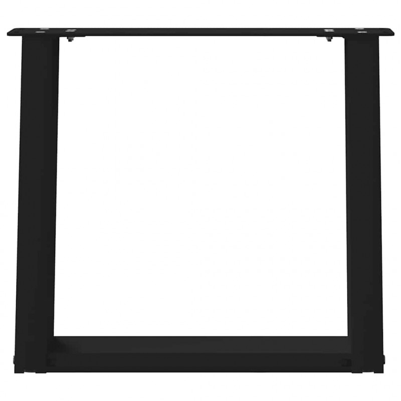 Nogi do stolika kawowego w kształcie litery U 2 szt. Czarne 50x(42-43) cm Stal