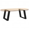 Nogi do stolika kawowego w kształcie litery U 2 szt. Czarne 50x(42-43) cm Stal