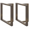 Nogi do stołu jadalnego w kształcie litery T 2 szt. Czarne 100x35x(72-73) cm Stal