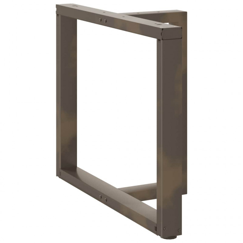 Nogi do stołu jadalnego w kształcie litery T 2 szt. Czarne 100x35x(72-73) cm Stal