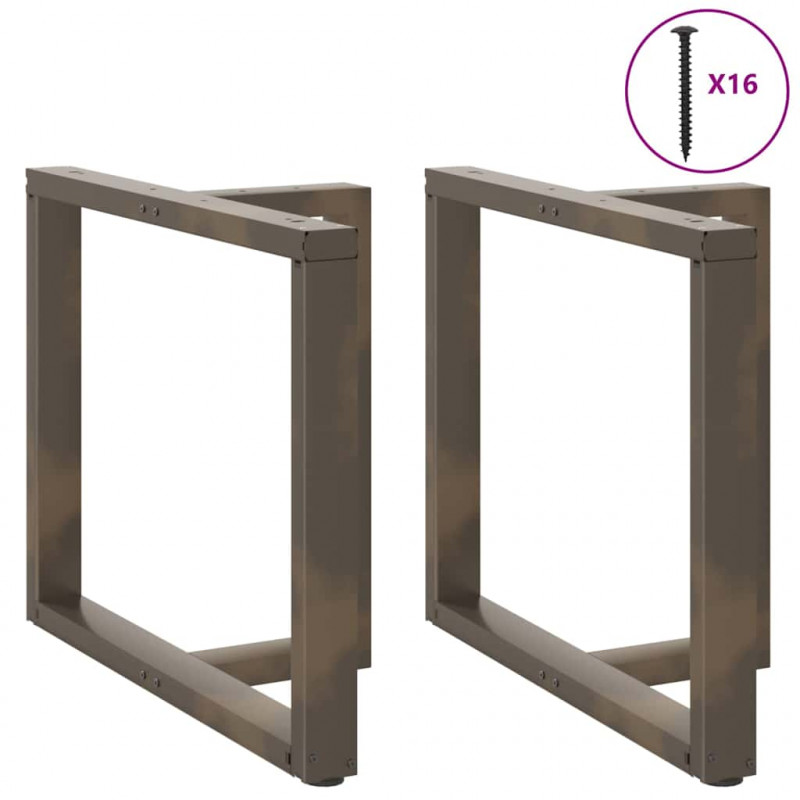 Nogi do stołu jadalnego w kształcie litery T 2 szt. Czarne 100x35x(72-73) cm Stal