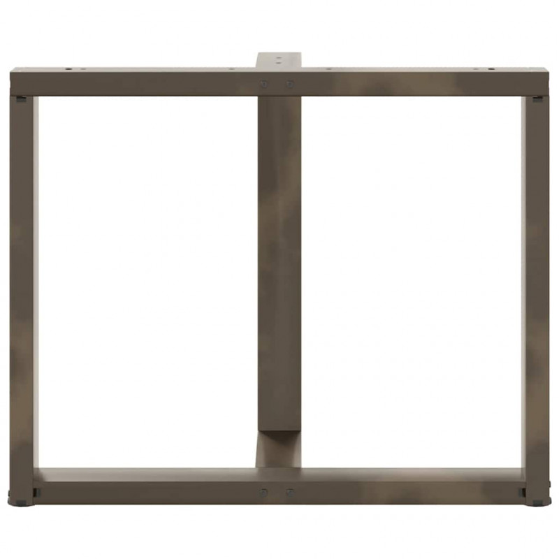 Nogi do stołu jadalnego w kształcie litery T 2 szt. Czarne 100x35x(72-73) cm Stal