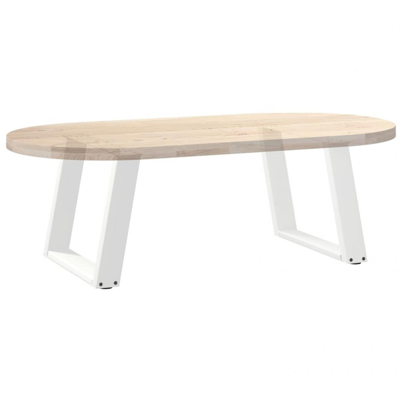 Nogi do stolika kawowego w kształcie litery U 2 szt. Białe 50x(42-43) cm Stal