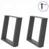 Nogi do stolika kawowego w kształcie litery U 2 szt. Antracyt 50x(42-43) cm Stal