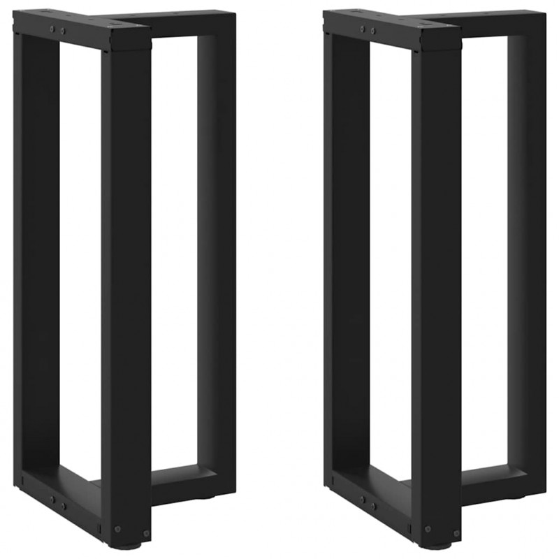 Nogi do stołu barowego w kształcie litery T 2 szt. Czarne 40x35x(90-91) cm Stal