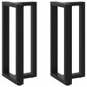 Nogi do stołu barowego w kształcie litery T 2 szt. Czarne 40x35x(90-91) cm Stal